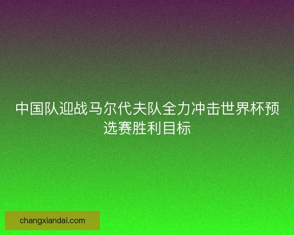 中国队迎战马尔代夫队全力冲击世界杯预选赛胜利目标