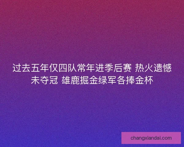 过去五年仅四队常年进季后赛 热火遗憾未夺冠 雄鹿掘金绿军各捧金杯